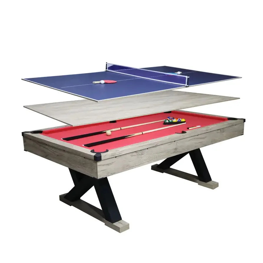 Custom 7ft 3-in-1 Multifunctional Indoor Game Table Snooker & Billiards Table Tennis Dining Table
